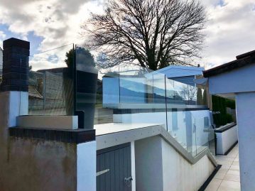 glass fence on balcony