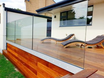 balcony with glass wall